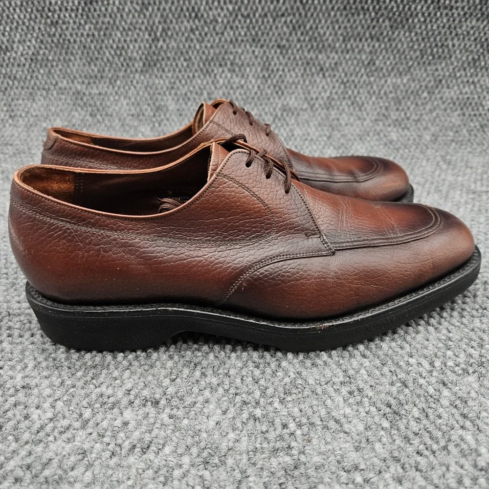 Florsheim (Men's 10 D) Brown Pebble Leather Apron Moc Toe Derby Shoes Dress